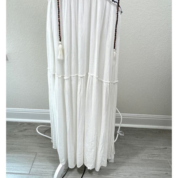 Free People Womens Daisy Fields Maxi Dress Size XS Boho Embroidered Floral White - Picture 5 of 11